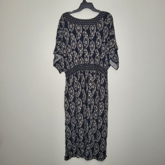 Knox Rose boho all over print kimono kaftan plus size v neck dress size xxl - Picture 3 of 7